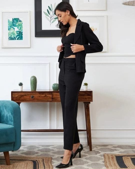Dr Fashion Mill 3-Piece Co-ord Set (Blazer, Bustier & Tapered Trousers) - photo 4
