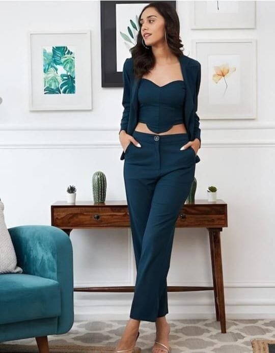 Dr Fashion Mill 3-Piece Co-ord Set (Blazer, Bustier & Tapered Trousers) - photo 5
