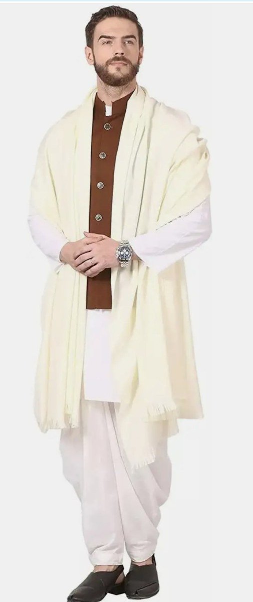 Dr Fashion Mill Exclusive Premium Shawls – Set of 2 (Cream) - photo 4