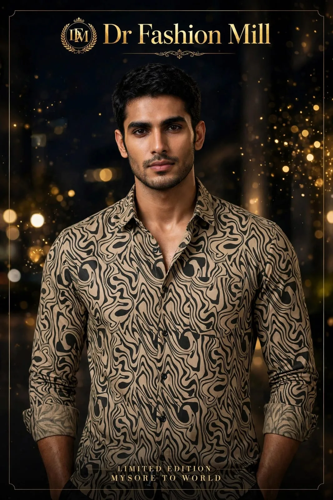 Men's Liquid Swirl Print Casual Shirt – Full Sleeve - photo 4