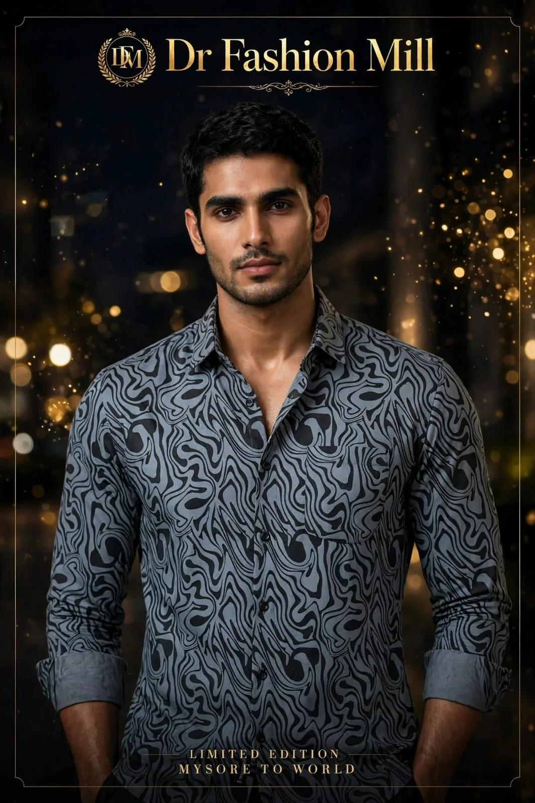 Men's Liquid Swirl Print Casual Shirt – Full Sleeve - photo 6