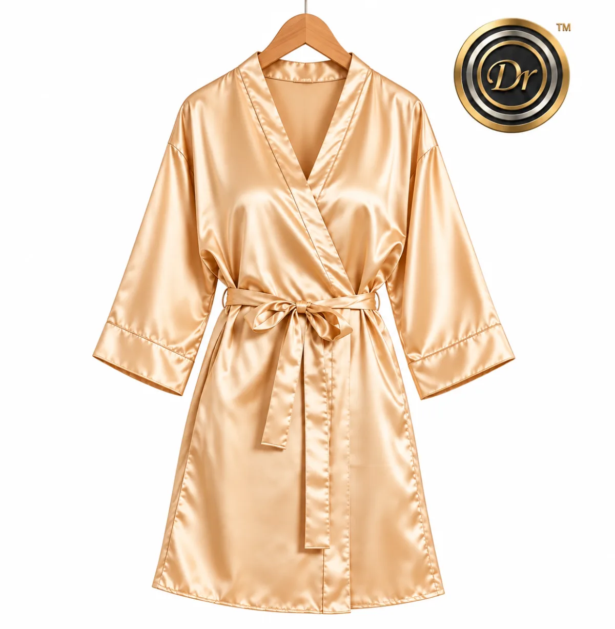 Dr Fashion Mill Limited Edition Lace-Trim Satin Kimono Robe - photo 9