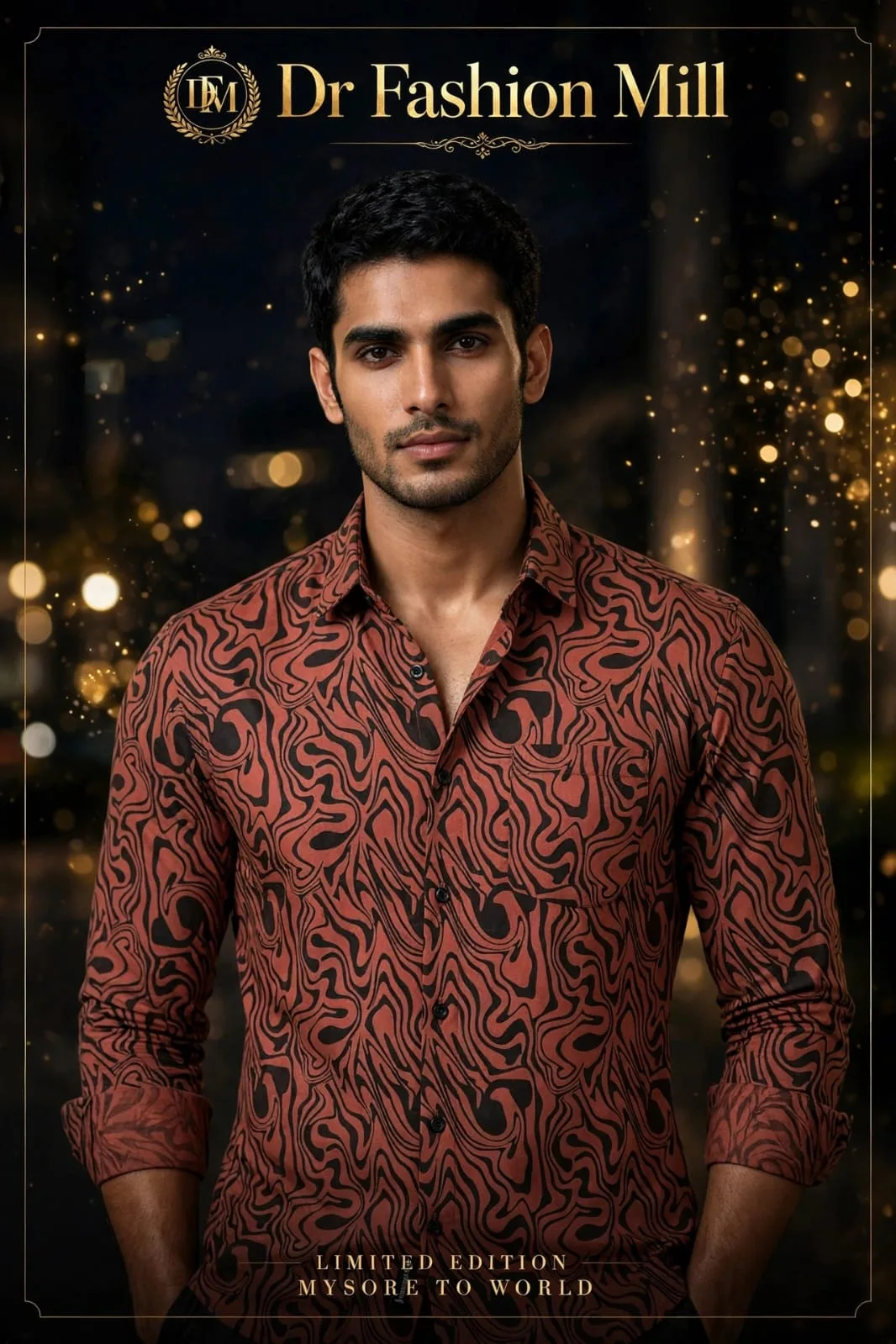 Men's Liquid Swirl Print Casual Shirt – Full Sleeve - photo 10