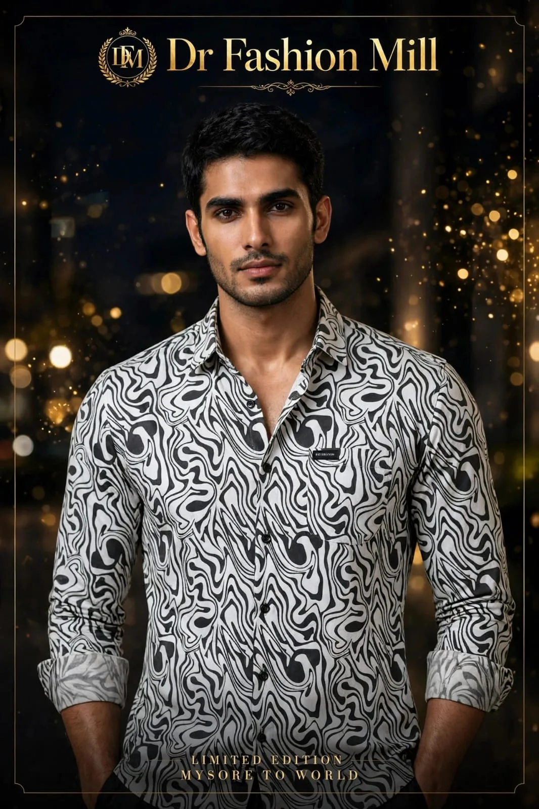 Men's Liquid Swirl Print Casual Shirt – Full Sleeve - photo 11