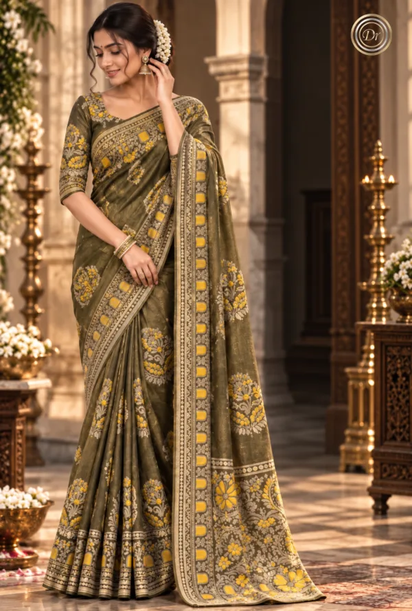 Dr Fashion Mill Limited Edition Banarasi Zari Embroidery Saree - photo 2