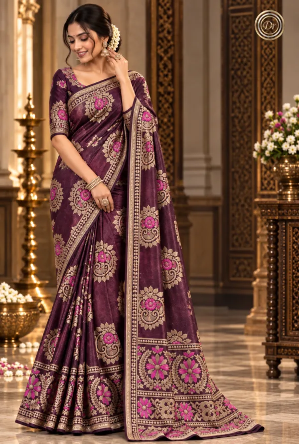 Dr Fashion Mill Limited Edition Banarasi Zari Embroidery Saree - photo 4