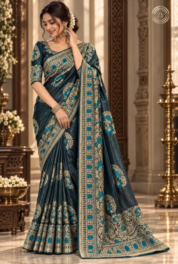 Dr Fashion Mill Limited Edition Banarasi Zari Embroidery Saree - photo 5