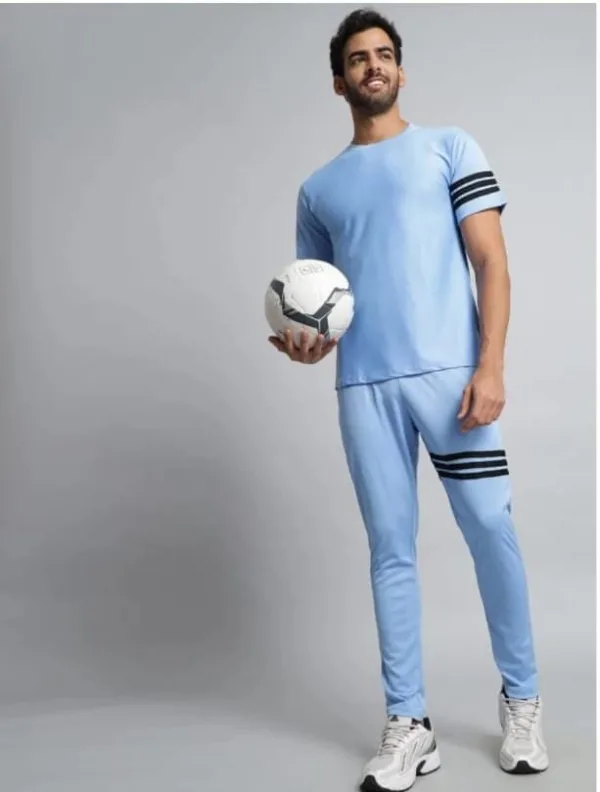 Dr Fashion Mill Men's Co-Ord Gym Set – Royal Lycra - photo 2